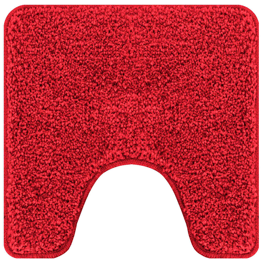 Conjunto de Tapetes de Banho Antiderrapantes 3 pcs Vermelho