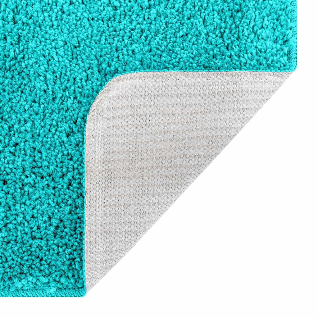 Conjunto de Tapetes de Banho Antiderrapantes 3 pcs Turquesa
