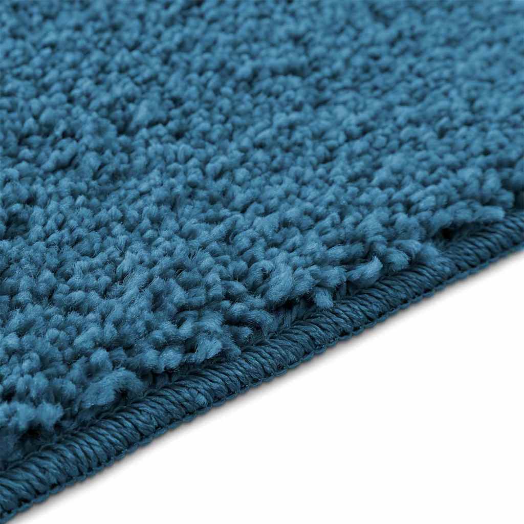 Conjunto de Tapetes de Banho Antiderrapantes 3 pcs Azul
