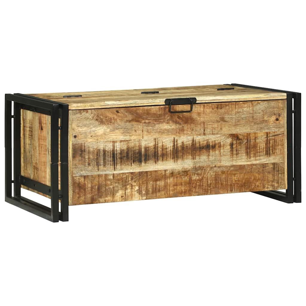 Mesa de centro Castanho Madeira de mangueira áspera maciça