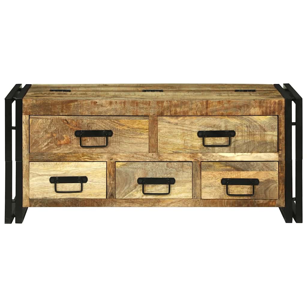 Mesa de centro Castanho Madeira de mangueira áspera maciça