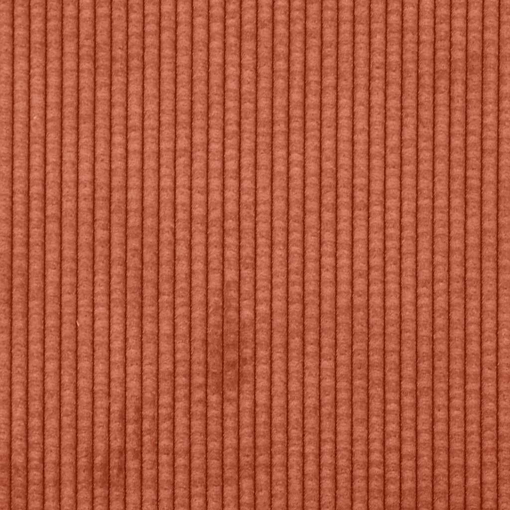 Sofá modular com almofadas tecido corduroy laranja vermelho