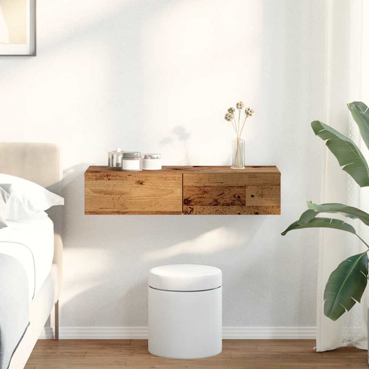 Prateleira parede c/ gavetas 80x33x17 cm derivados de madeira