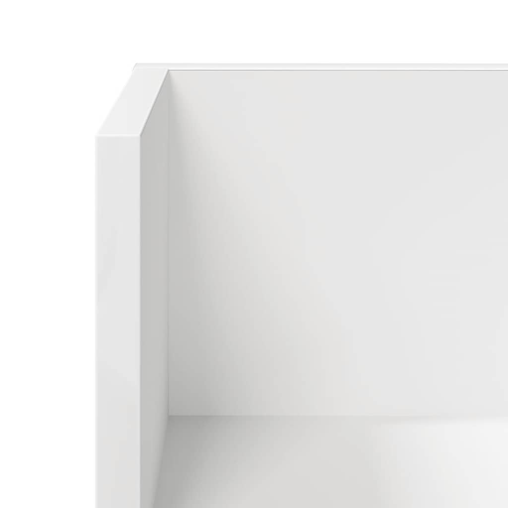 Estantes de parede 2pcs 75x16,5x16,5cm derivados madeira branco