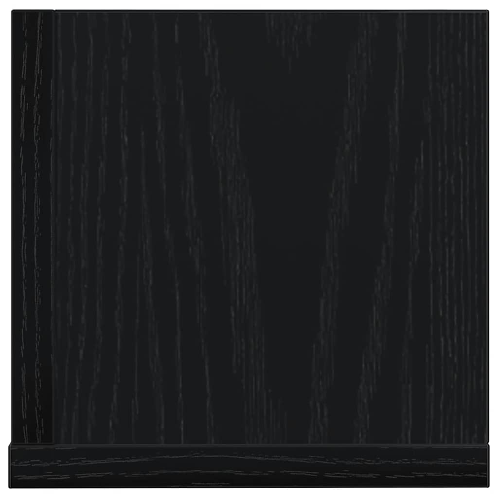 Estantes de parede 2 pcs 75x16,5x16,5cm derivados madeira preto