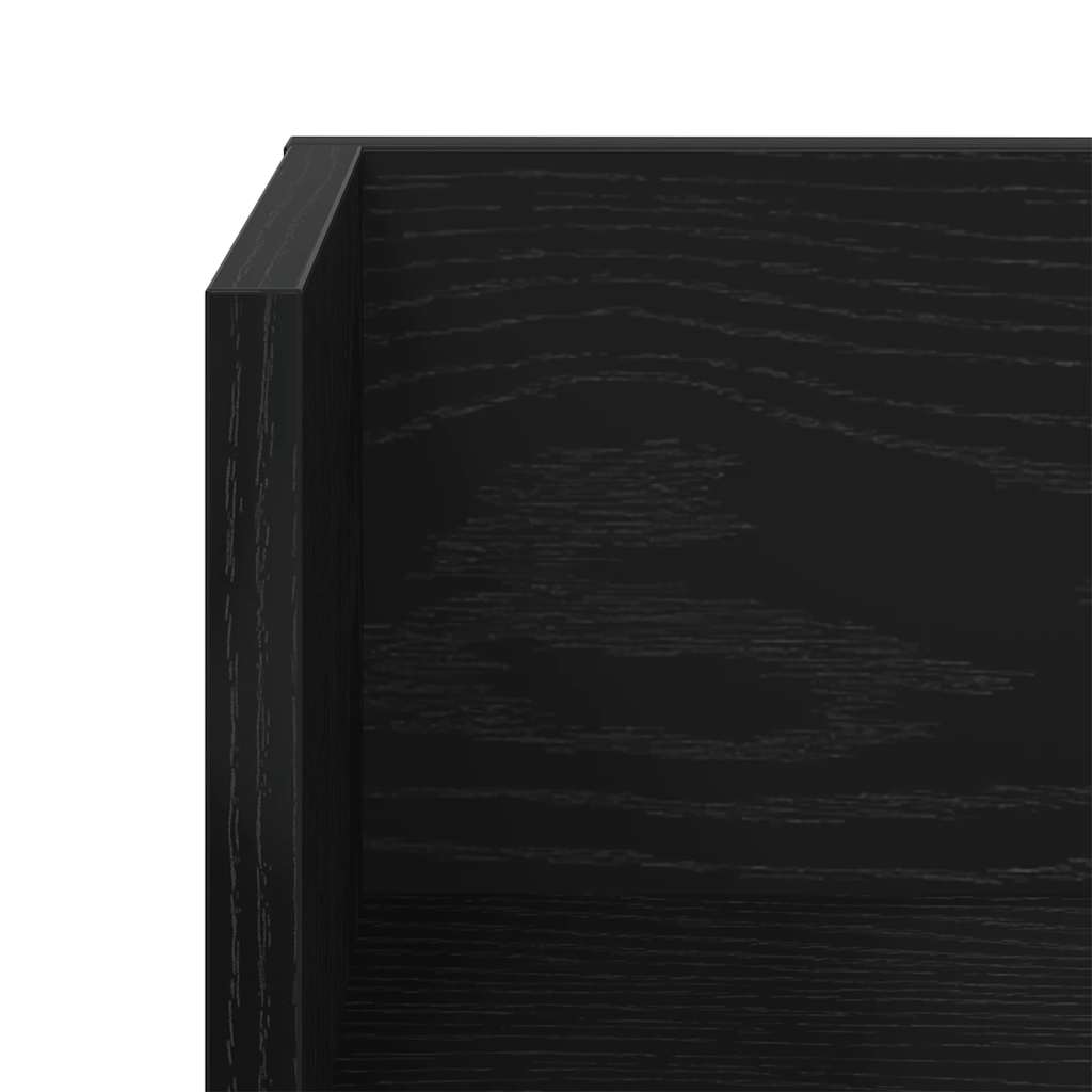 Estantes de parede 2 pcs 75x16,5x16,5cm derivados madeira preto