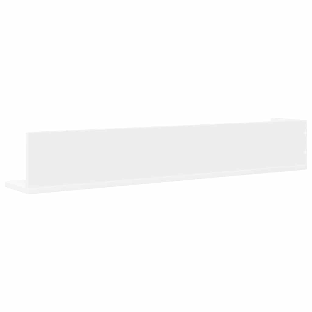Estantes parede 2pcs 100x16,5x16,5 cm derivados madeira branco