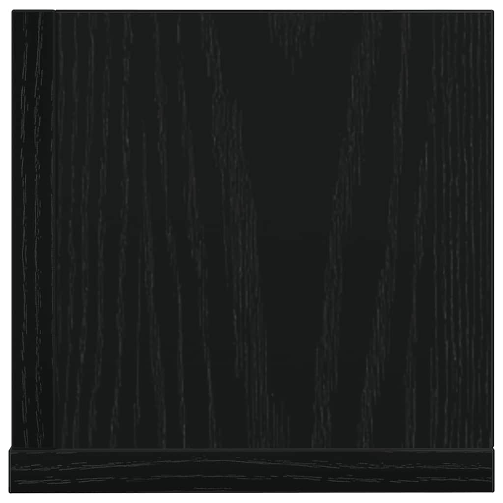 Prateleiras parede 2pcs 100x16,5x16,5cm derivados madeira preto