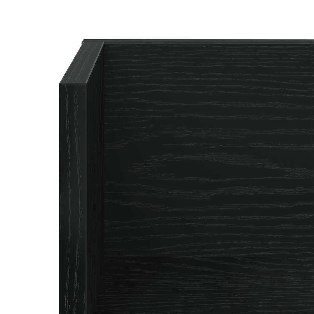Prateleiras parede 2pcs 100x16,5x16,5cm derivados madeira preto