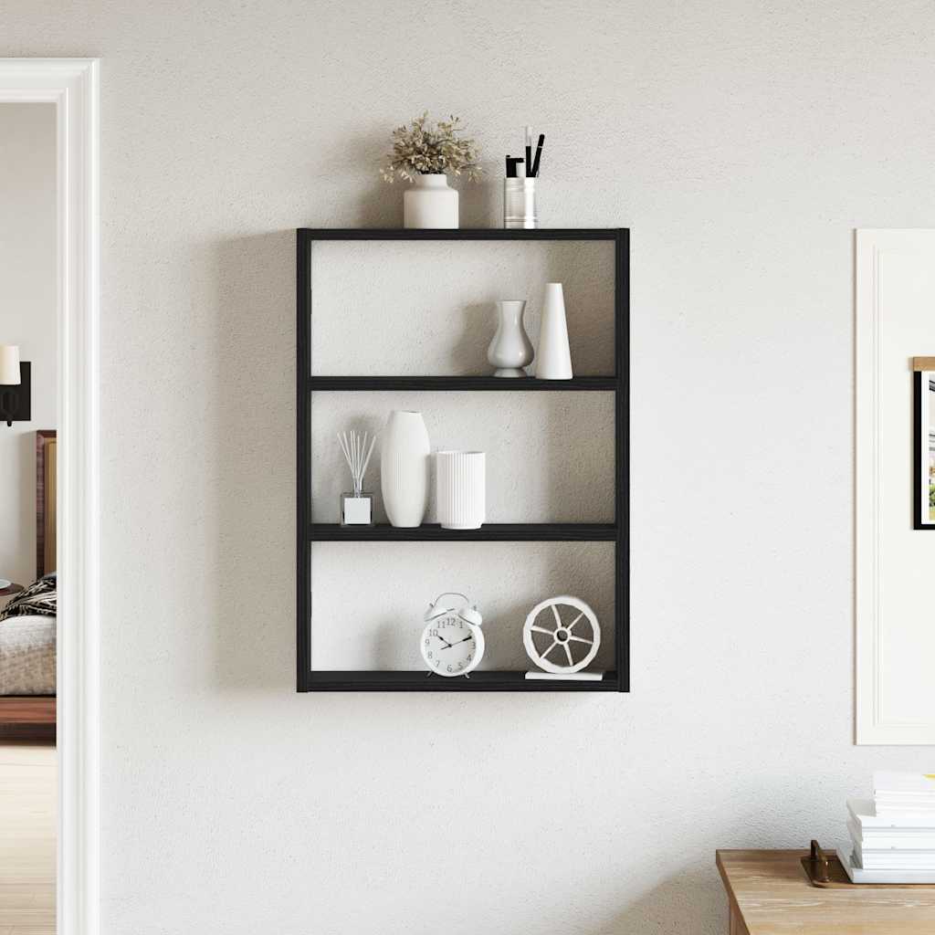 Prateleira de parede 43x9x60 cm derivados de madeira preto