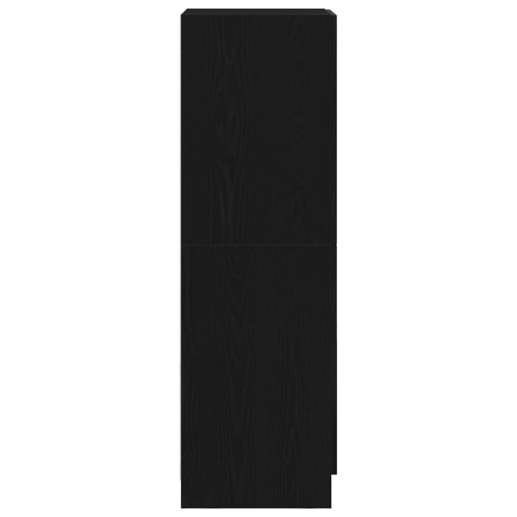 Armário de cozinha 38x41,5x131,5 cm derivados de madeira preto