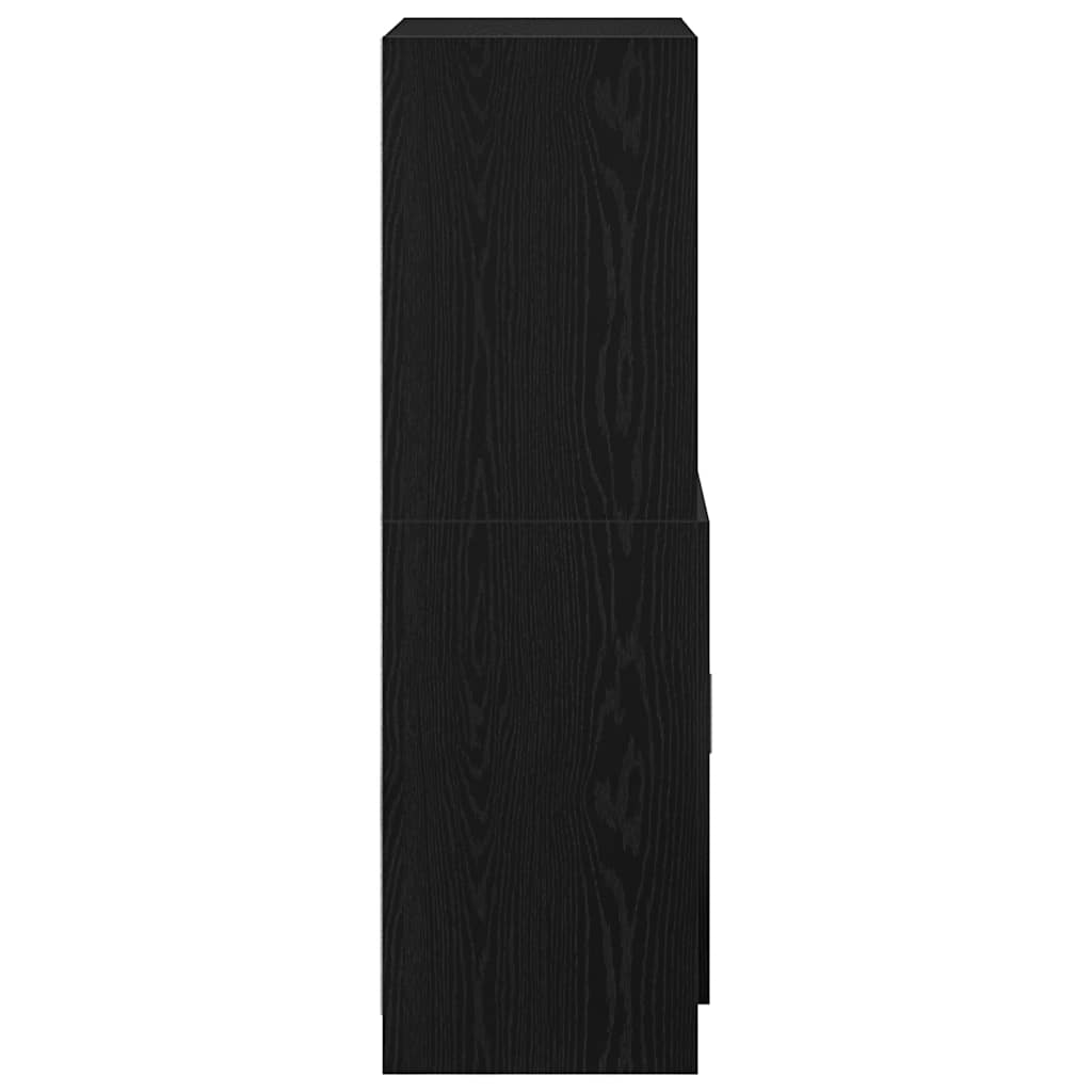 Armário de cozinha 57x41,5x131,5 cm derivados de madeira preto