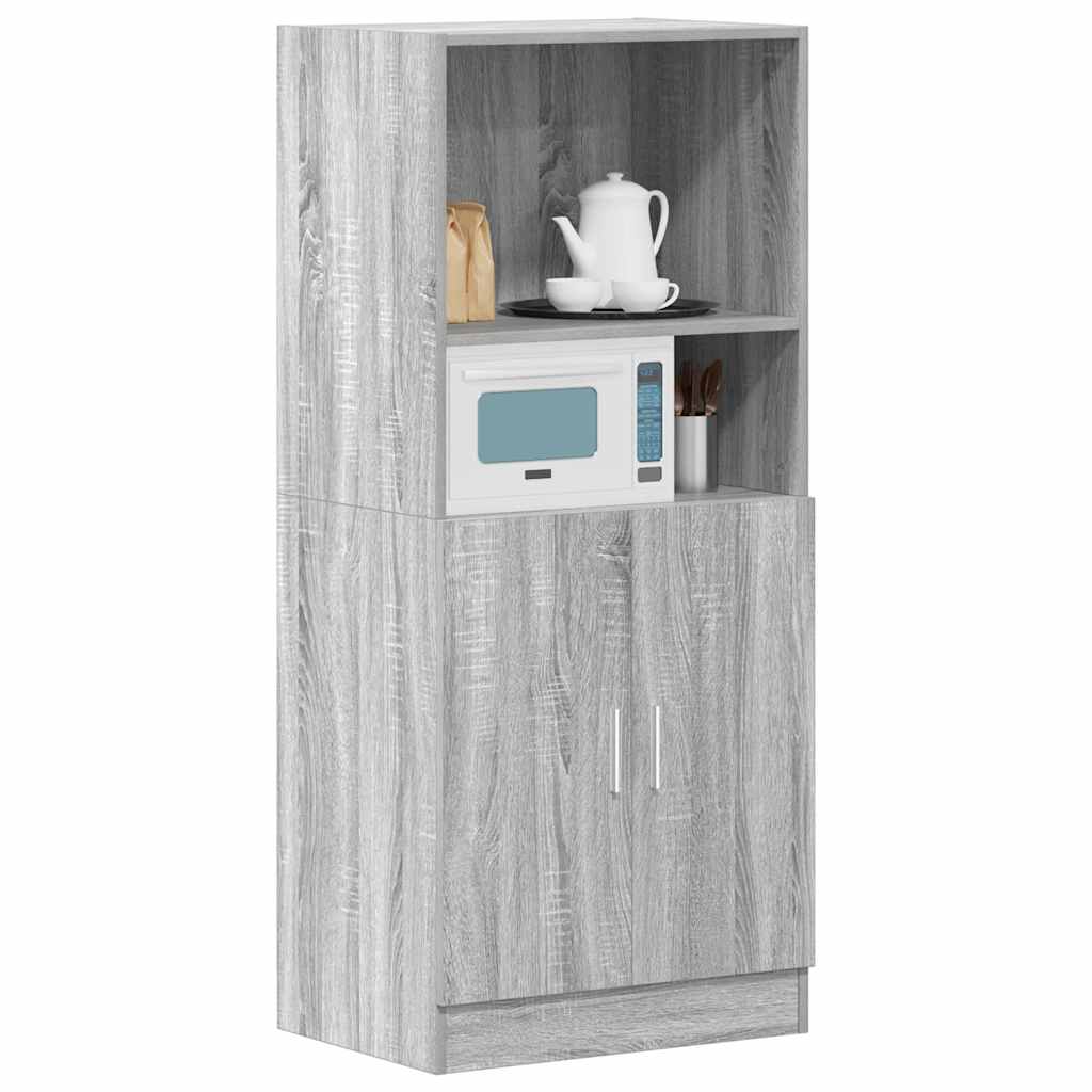 Armário cozinha 57x41,5x131,5 cm derivados madeira sonoma cinza