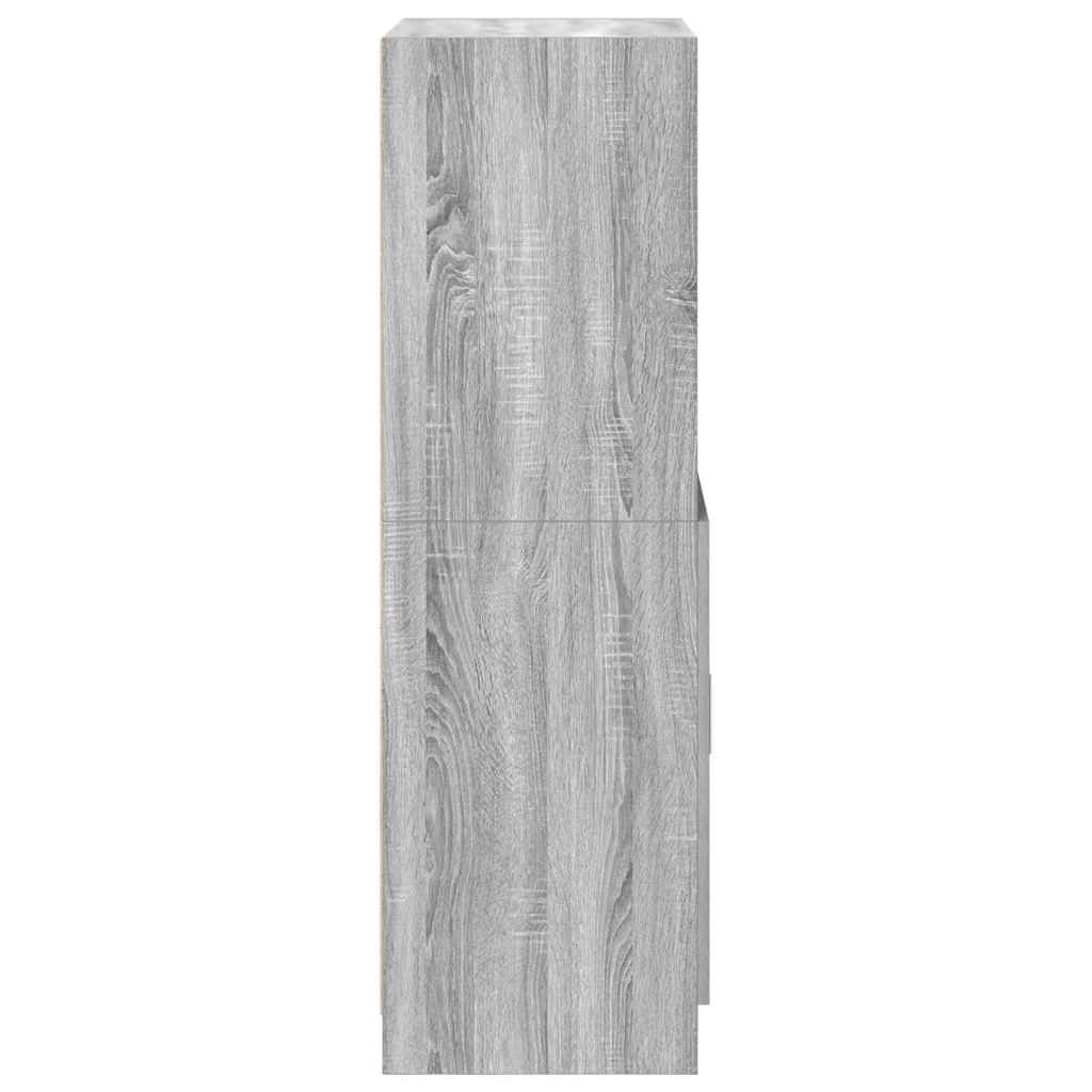 Armário cozinha 57x41,5x131,5 cm derivados madeira sonoma cinza