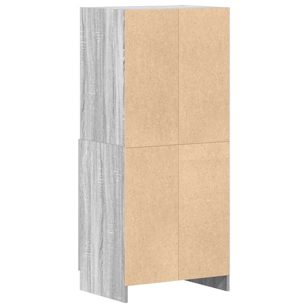 Armário cozinha 57x41,5x131,5 cm derivados madeira sonoma cinza