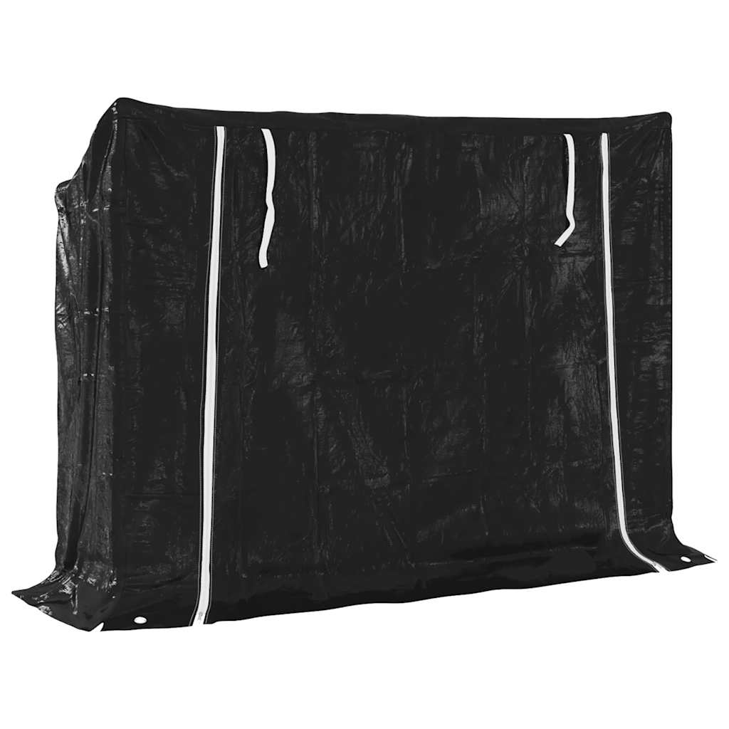 Rack de lenha tampa de chuva 151x40,5x110,5 cm aço galvanizado