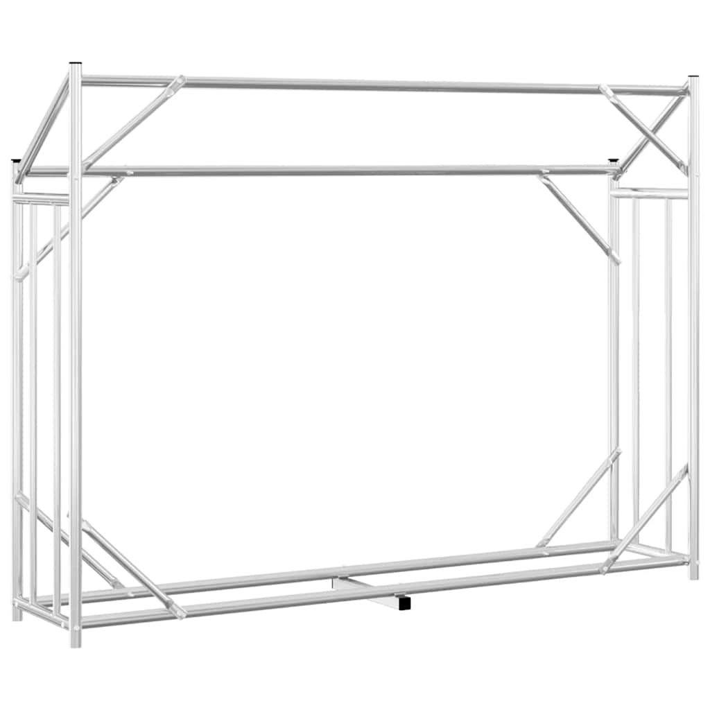 Rack de lenha tampa de chuva 151x40,5x110,5 cm aço galvanizado