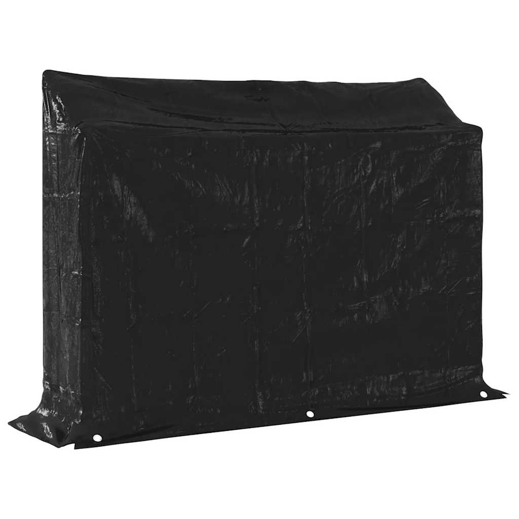 Rack de lenha tampa de chuva 151x40,5x110,5 cm aço galvanizado