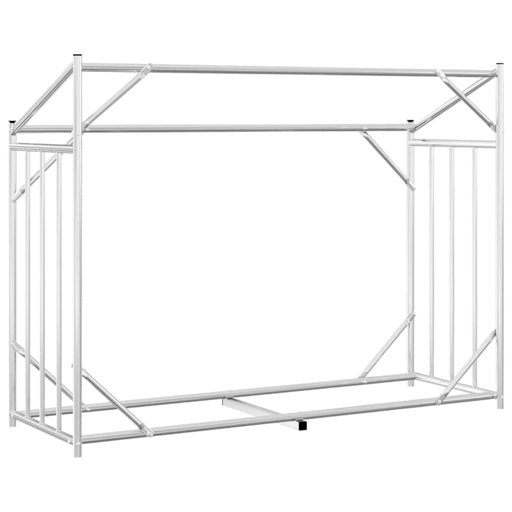Rack de lenha tampa de chuva 151x60,5x110,5 cm aço galvanizado