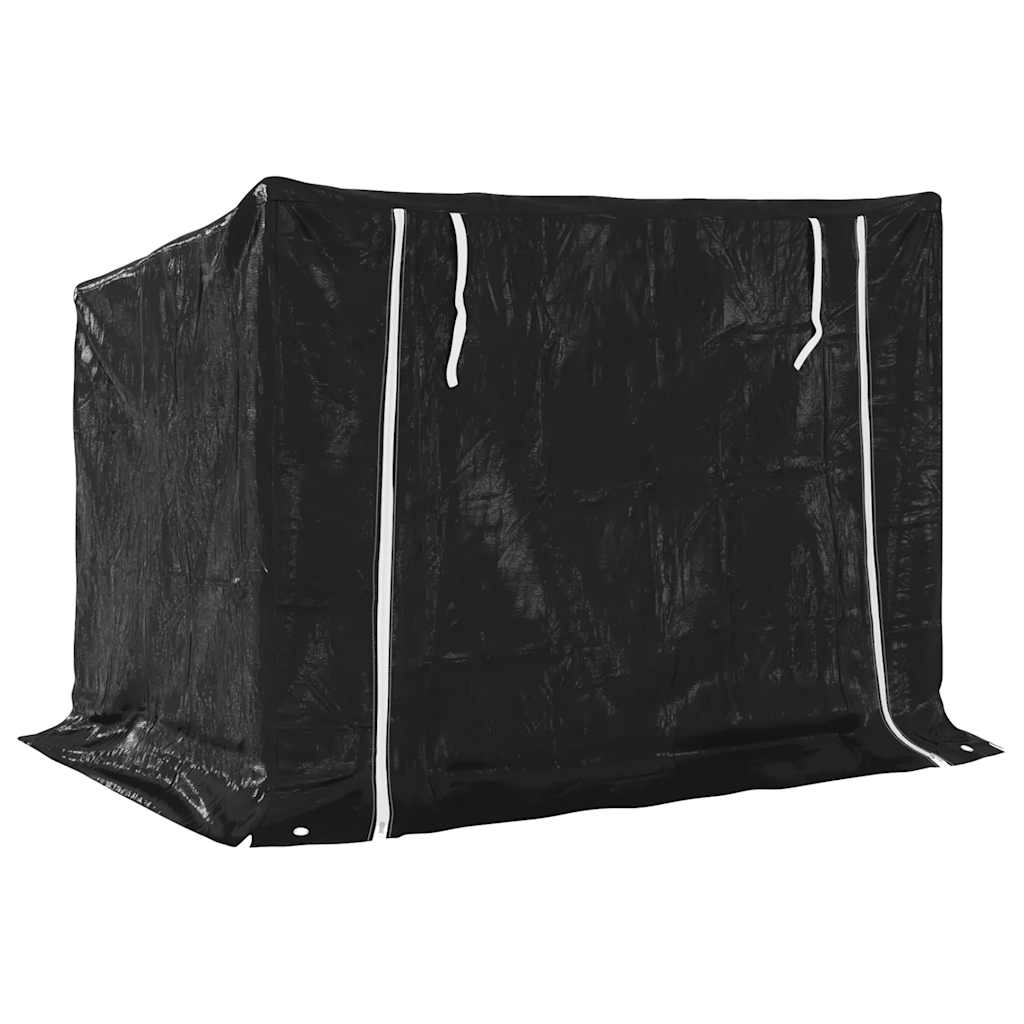 Rack de lenha tampa chuva 150,5x100,5x110,5cm aço galvanizado