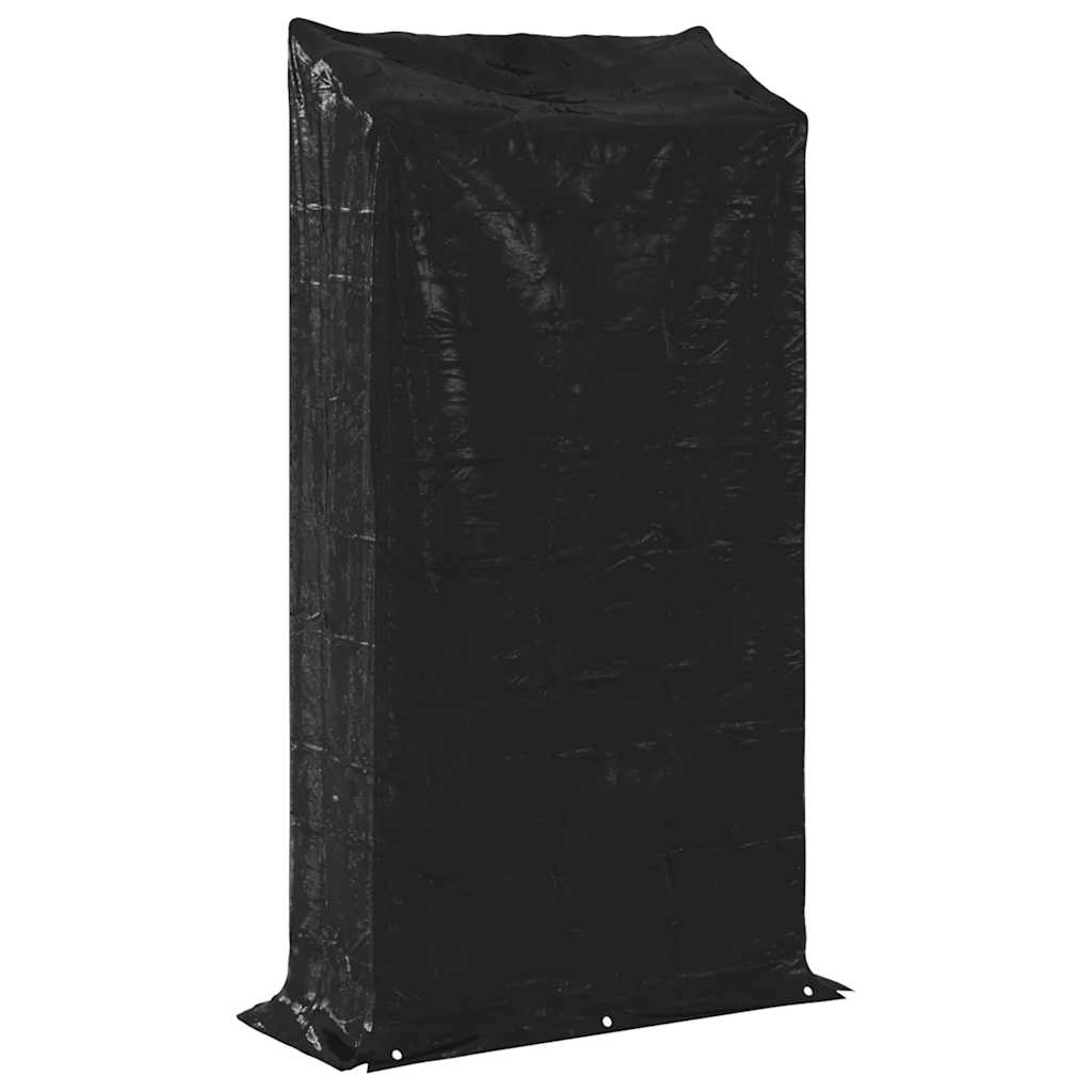 Rack de lenha com tampa de chuva 100x40x200 cm aço galvanizado