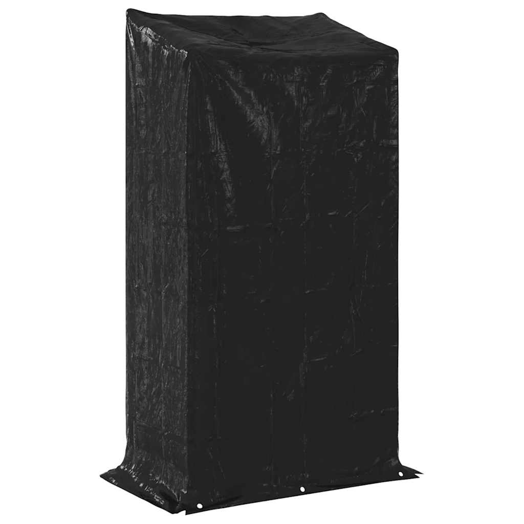 Rack de lenha com tampa de chuva 100x60x200 cm aço galvanizado