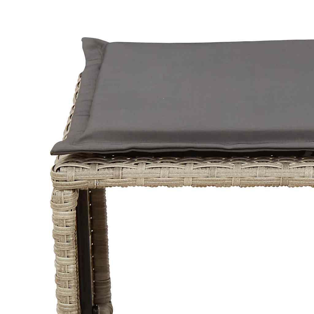 5 pcs conjunto sofás de jardim c/ almofadões empilhável vime PE