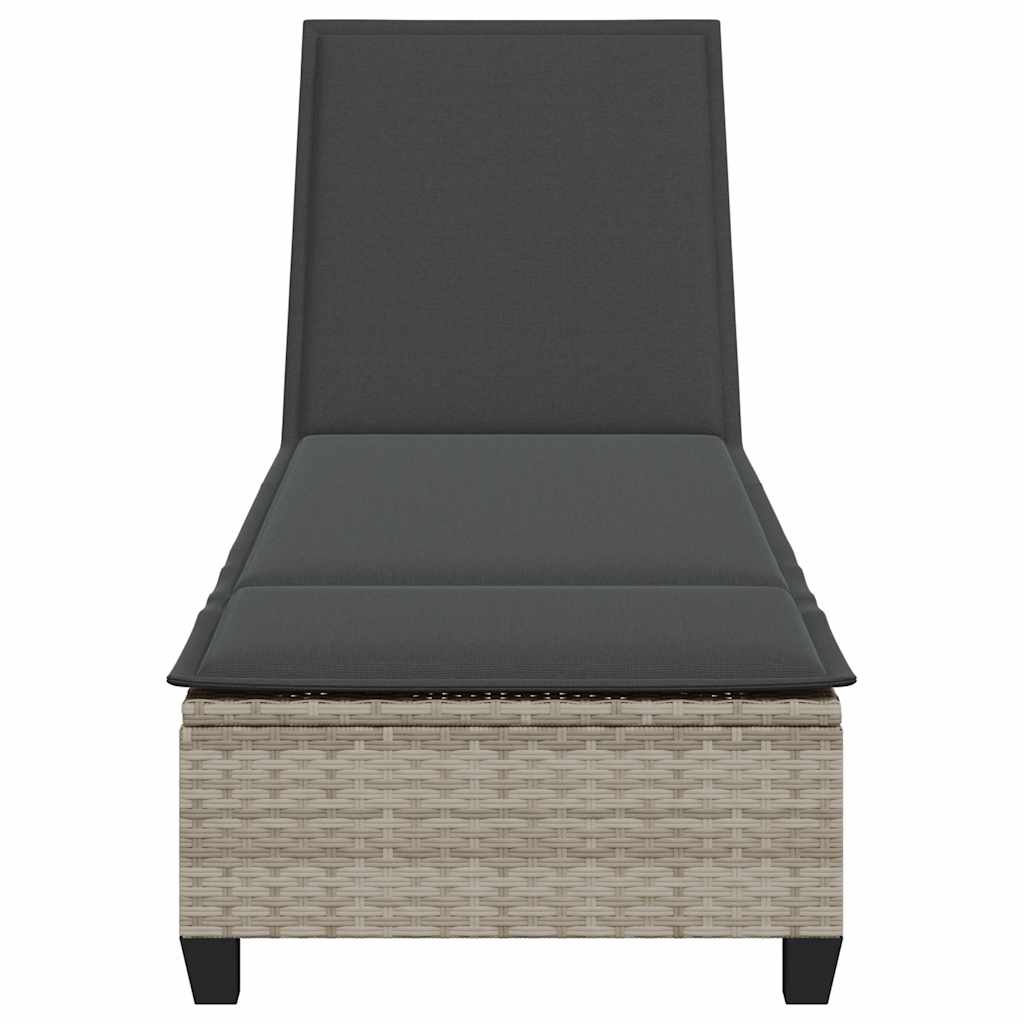Espreguiçadeira com almofadões 55x200x25,5cm vime PE