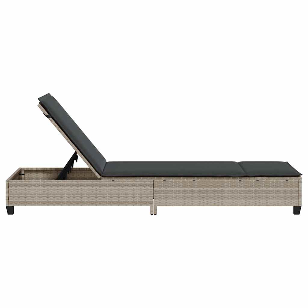 Espreguiçadeira com almofadões 55x200x25,5cm vime PE