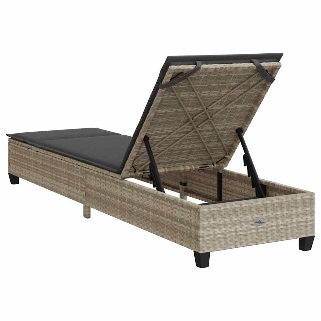 Espreguiçadeira com almofadões 55x200x25,5cm vime PE