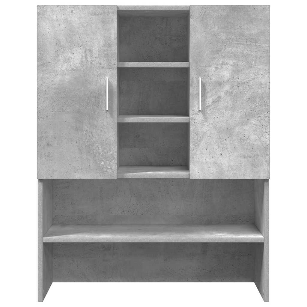 Armários p/ máquina lavar 2pcs deriv. madeira cinzento cimento