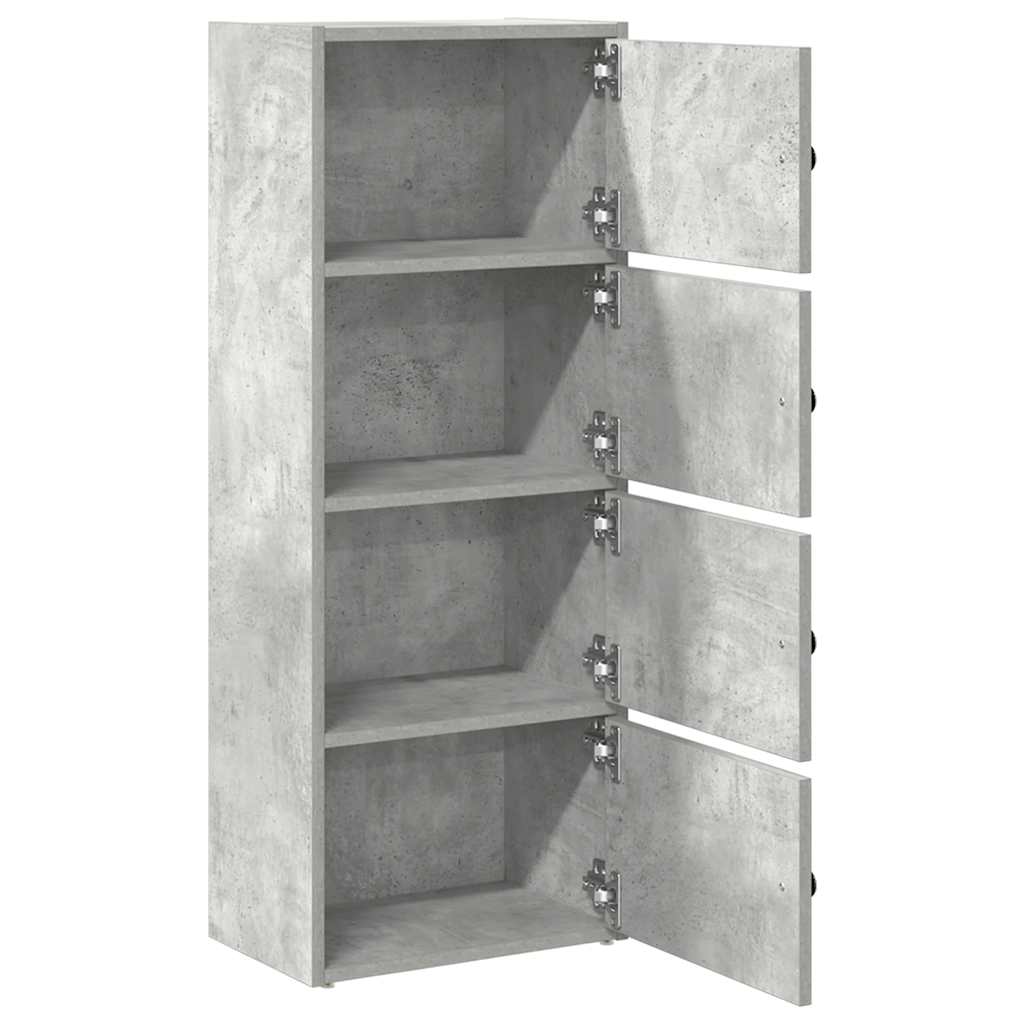 Estante 40x24x102 cm derivados de madeira cinzento cimento