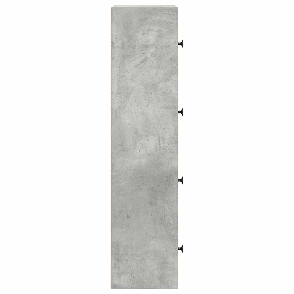 Estante 40x24x102 cm derivados de madeira cinzento cimento