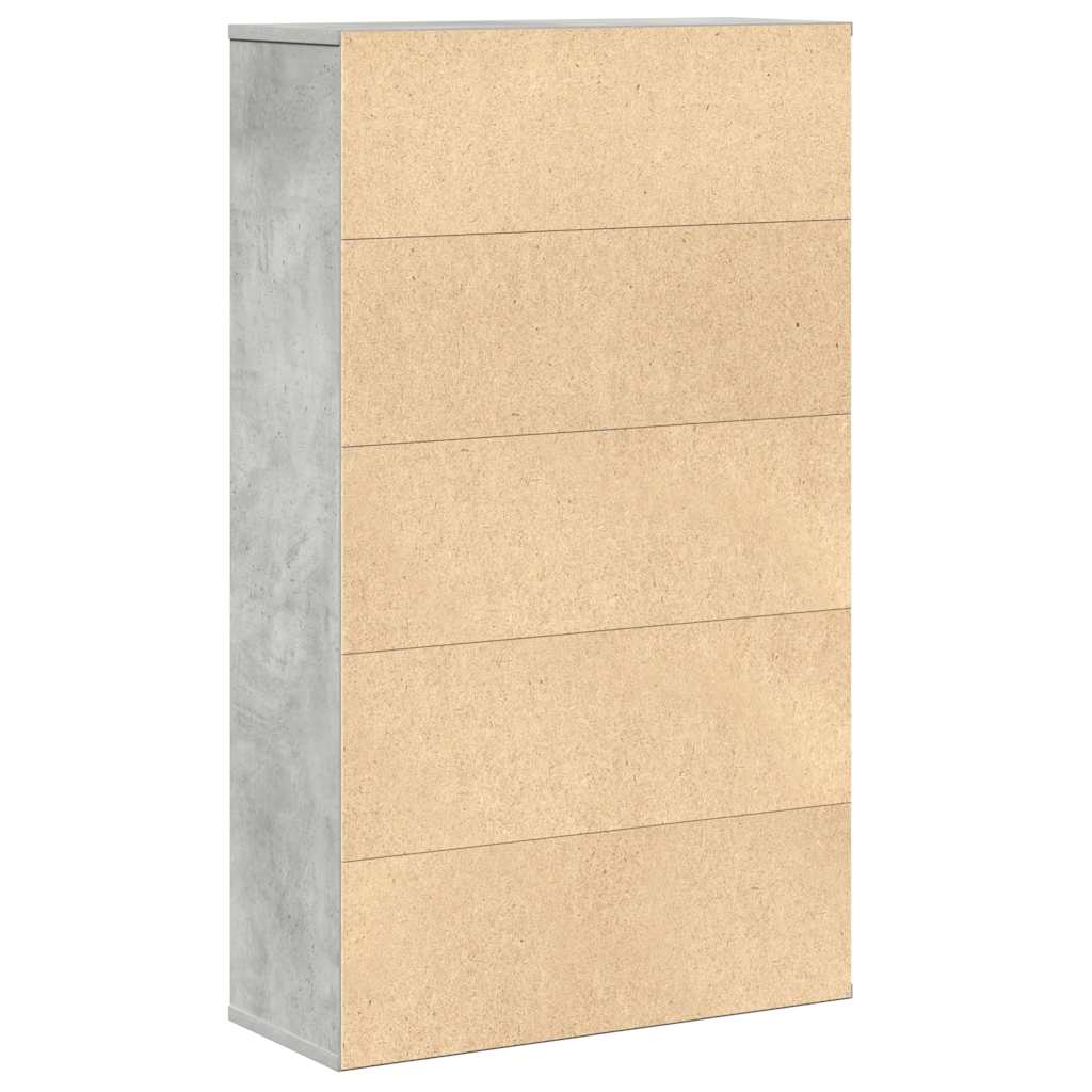 Estante 60x24x101,5 cm derivados de madeira cinzento cimento
