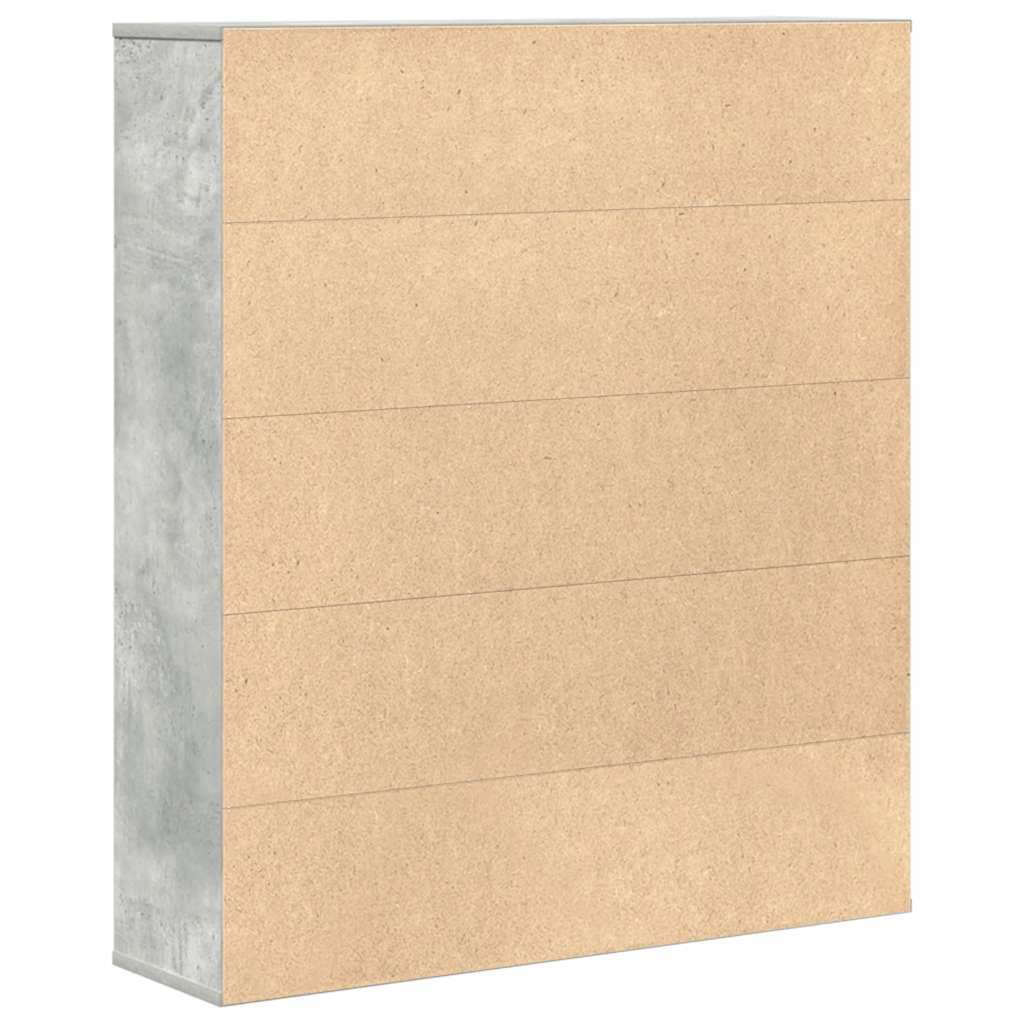 Estante 89x24x101,5 cm derivados de madeira cinzento cimento
