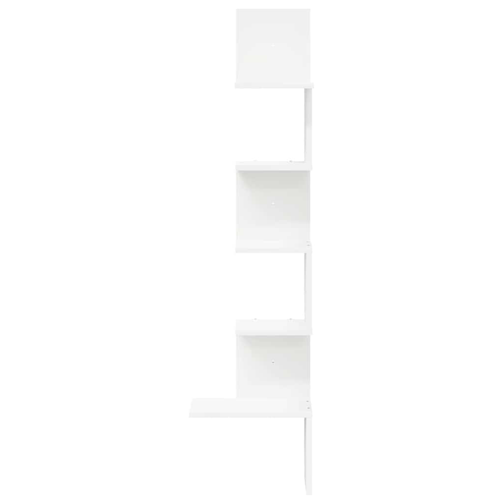 Estante de canto p/ parede contraplacado 32x32x127,5 cm branco