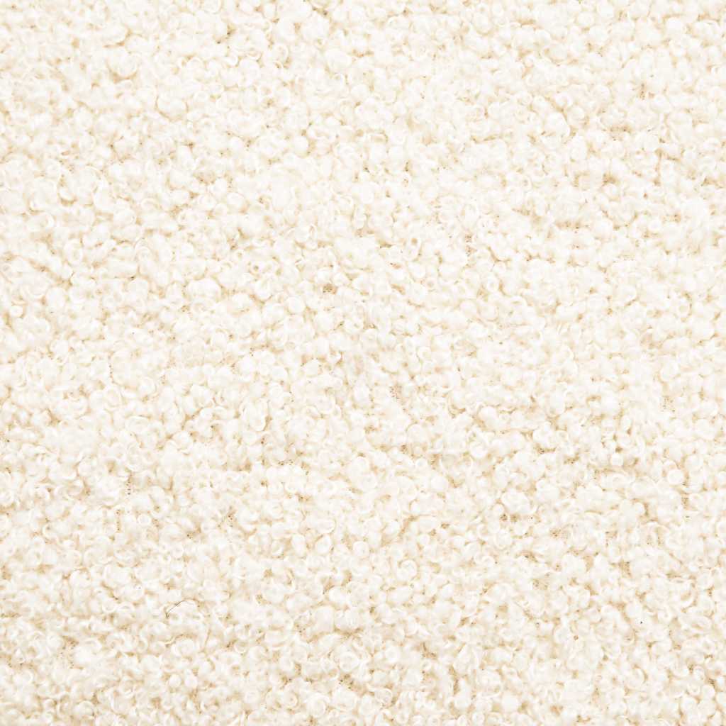 Cadeira de escritório giratória creme de lã encaracolado tecido
