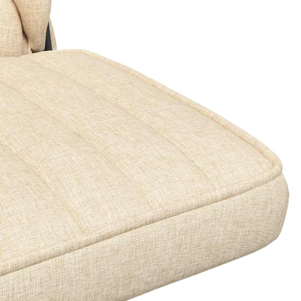 Cadeira de escritório giratória tecido cor creme