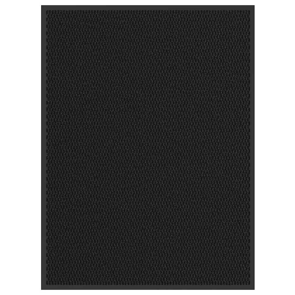 Tapete de porta 80x120 cm preto