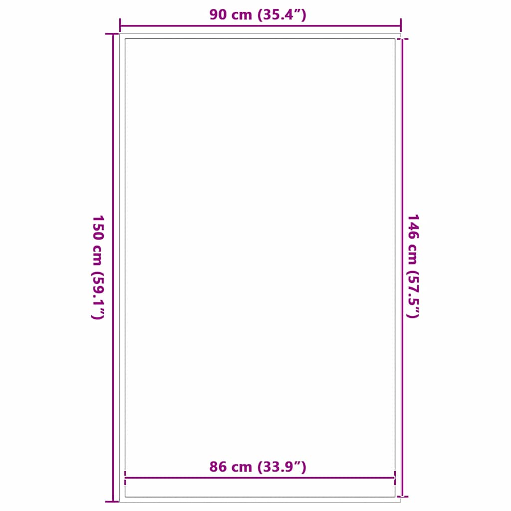 Capacho 90x150 cm preto