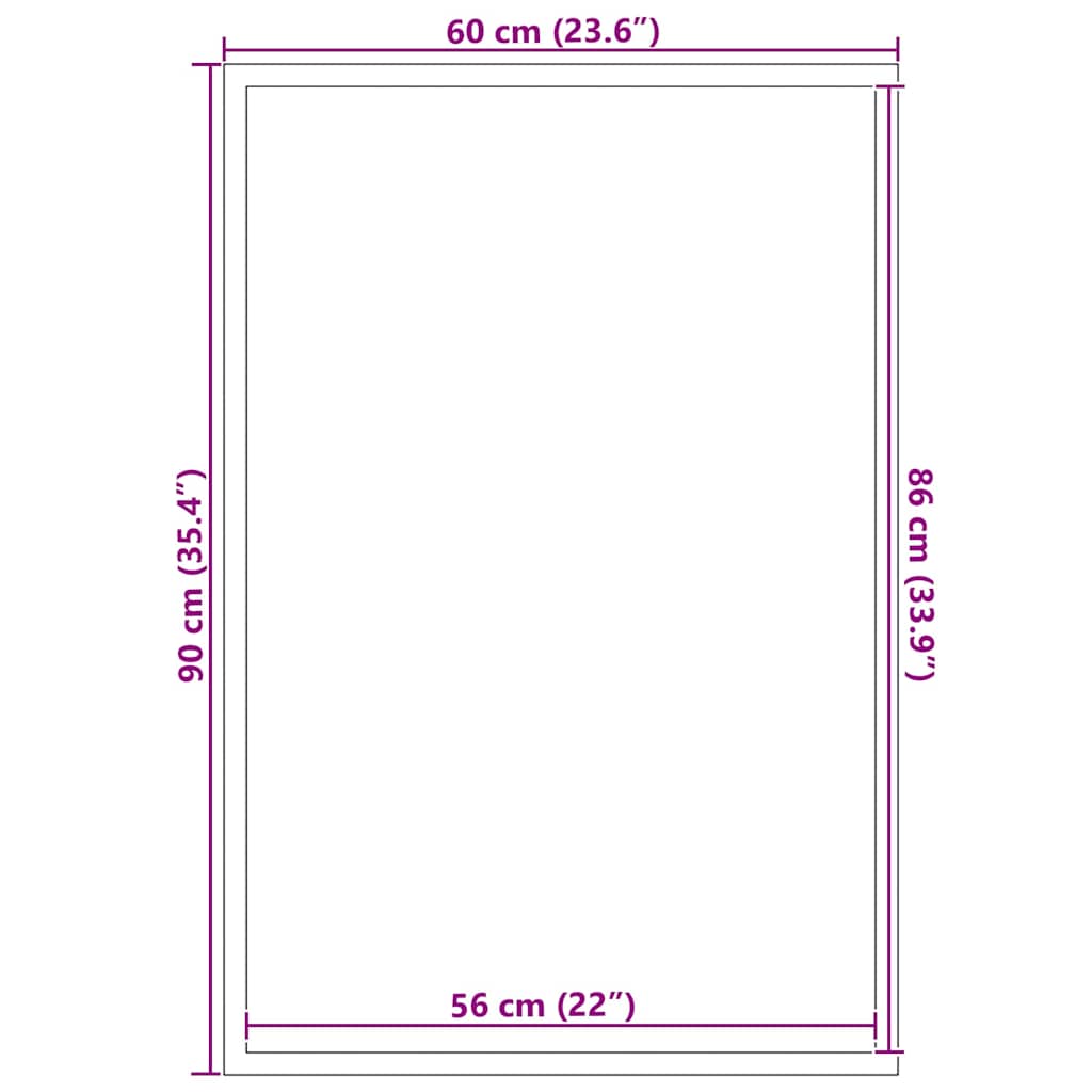 Tapete de Entrada Preto e Cinza 60 x 90 cm Polipropileno e PVC