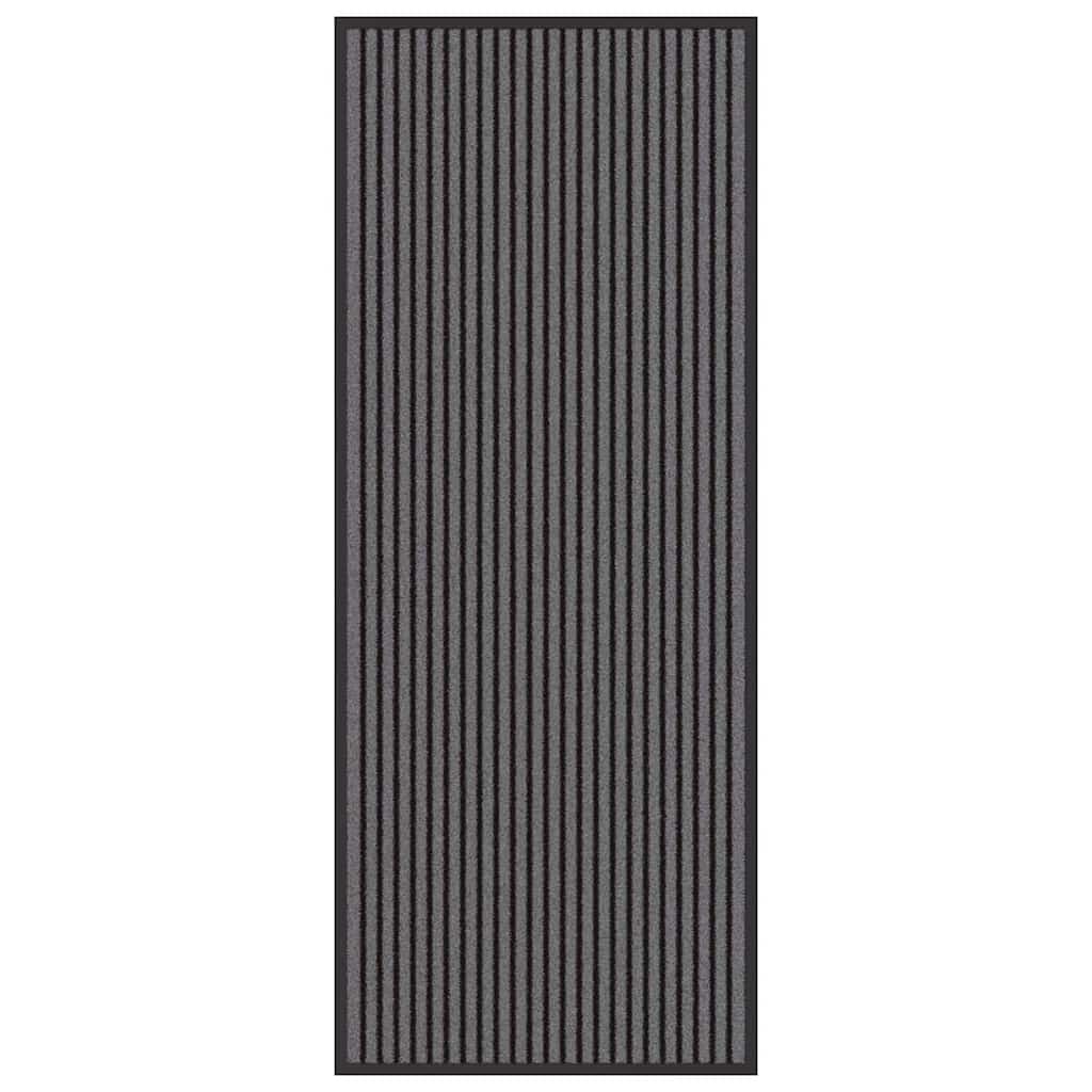 Tapete de Entrada Preto e Cinza 60 x 150 cm Polipropileno e PVC