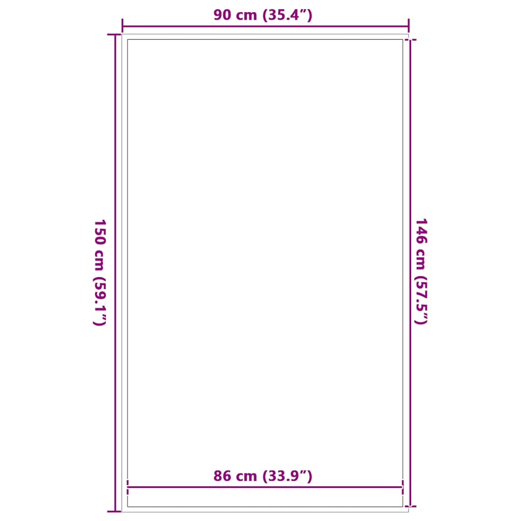 Capacho 90x150 cm preto