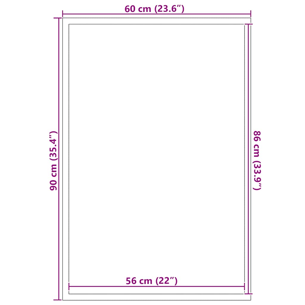 Capacho Antracite 60x90 cm