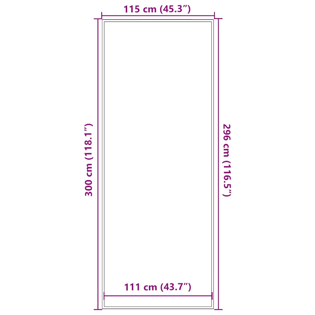 Capacho 115x300 cm antracite