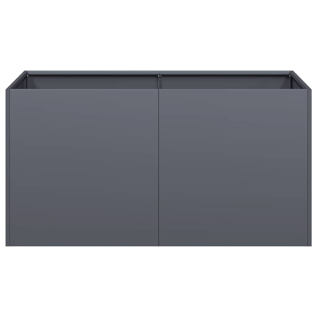 Vaso floreira 80x40x40 cm aço laminado a frio antracite