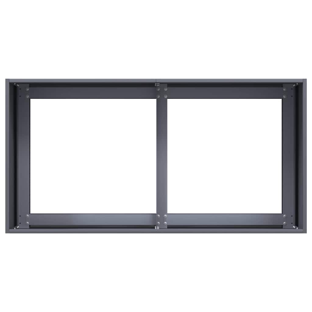Vaso floreira 80x40x40 cm aço laminado a frio antracite