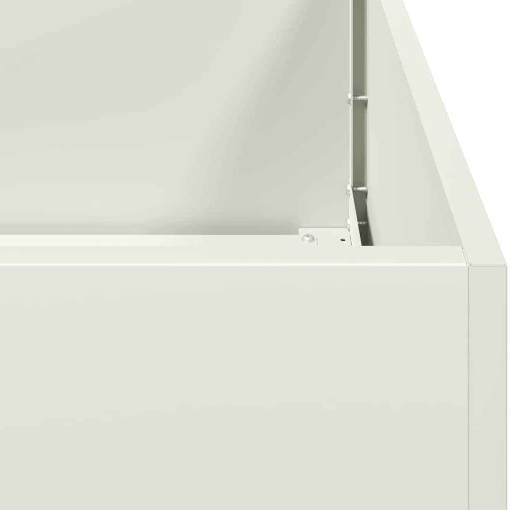 Vaso floreira 120x40x40 cm aço laminado a frio branco
