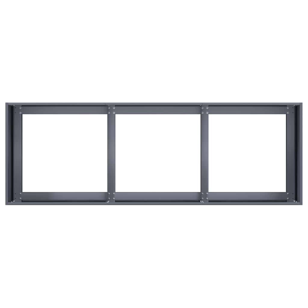 Vaso Antracite 120x40x40 cm Aço Laminado a Frio