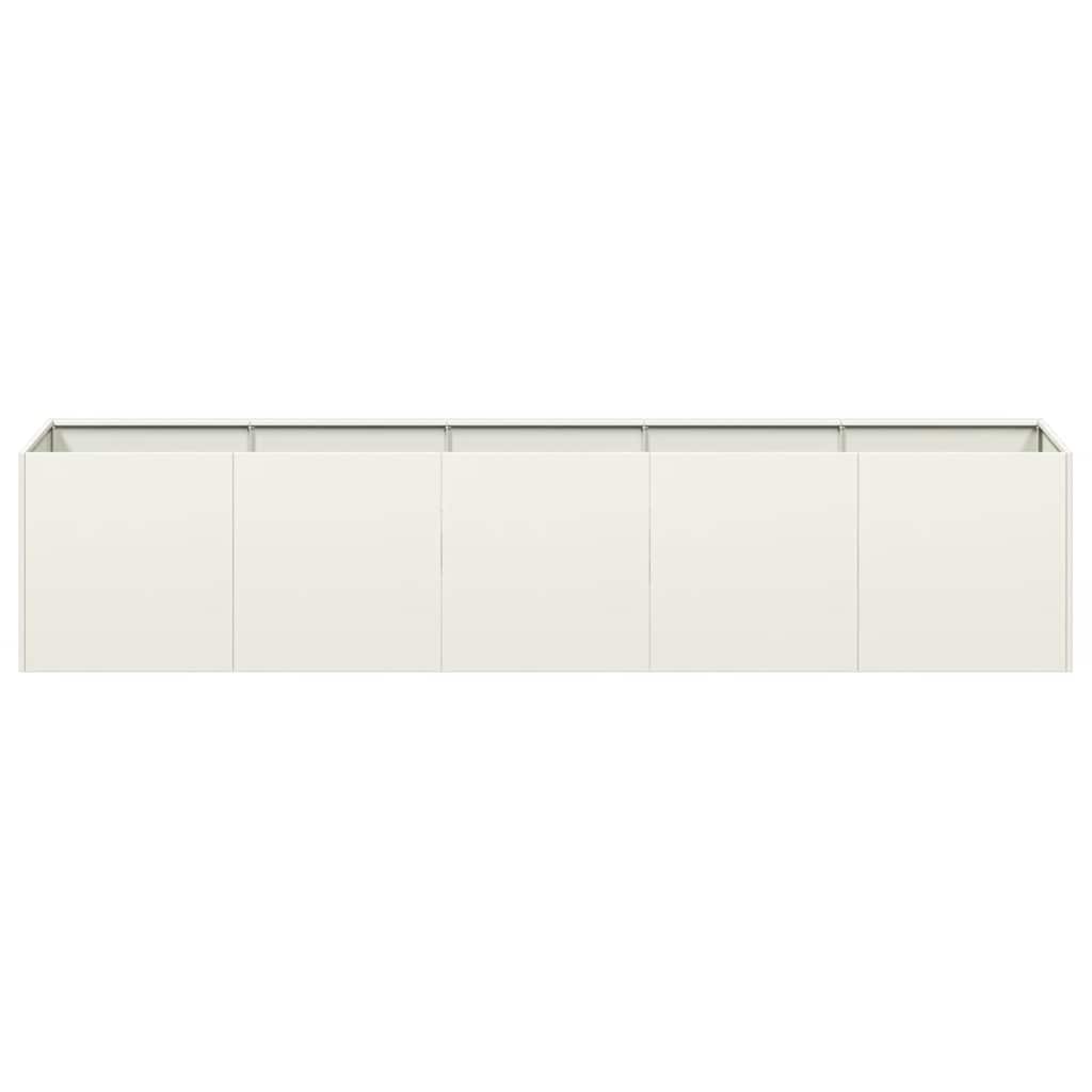 Vaso floreira 200x40x40 cm aço laminado a frio branco